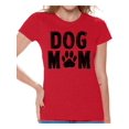 thumbnail image 1 of Awkward Styles Women's Dog Mom Graphic T-shirt Tops Dog Lover Paw Print, 1 of 4