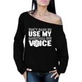 thumbnail image 1 of Awkward Styles Women's Don't Make Me Use My Basketball Mom Voice Graphic Off Shoulder Tops Oversized Sweatshirt White Sport Moms, 1 of 4