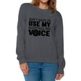 thumbnail image 1 of Awkward Styles Women's Don't Make Me Use My Basketball Mom Voice Graphic Sweatshirt Tops Black Sport Mom, 1 of 4