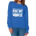 thumbnail image 1 of Awkward Styles Women's Don't Make Me Use My Basketball Mom Voice Graphic Sweatshirt Tops White Sport Moms, 1 of 4