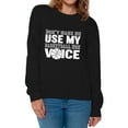thumbnail image 1 of Awkward Styles Women's Don't Make Me Use My Basketball Mom Voice Graphic Sweatshirt Tops White Sport Moms, 1 of 4