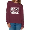 thumbnail image 1 of Awkward Styles Women's Don't Make Me Use My Basketball Mom Voice Graphic Sweatshirt Tops White Sport Moms, 1 of 4