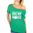 thumbnail image 1 of Awkward Styles Women's Don't Make Me Use My Bowling Mom Voice Graphic Off Shoulder Tops T-shirt White Gift Idea, 1 of 4