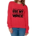 thumbnail image 1 of Awkward Styles Women's Don't Make Me Use My Football Mom Voice Graphic Sweatshirt Tops Black Sport Moms, 1 of 4