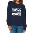 thumbnail image 1 of Awkward Styles Women's Don't Make Me Use My Football Mom Voice Graphic Sweatshirt Tops White Football Mom, 1 of 4