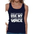 thumbnail image 1 of Awkward Styles Women's Don't Make Me Use My Football Mom Voice Graphic Tank Tops White Football Mom, 1 of 4