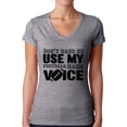 thumbnail image 1 of Awkward Styles Women's Don't Make Me Use My Football Mom Voice V-neck T-shirt Black Sport Moms, 1 of 4
