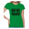 thumbnail image 1 of Awkward Styles Women's Don't Make Me Use My Golf Mom Voice Mothering Graphic T-shirt Tops Black Golfing, 1 of 4