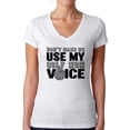 thumbnail image 1 of Awkward Styles Women's Don't Make Me Use My Golf Mom Voice Mothering V-neck T-shirt Black Golfing, 1 of 4