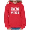 thumbnail image 1 of Awkward Styles Women's Don't Make Me Use My Soccer Mom Voice Graphic Hoodie Tops White Mother's Day, 1 of 4