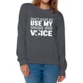 thumbnail image 1 of Awkward Styles Women's Don't Make Me Use My Soccer Mom Voice Graphic Sweatshirt Tops White Mother's Day, 1 of 4