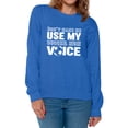 thumbnail image 1 of Awkward Styles Women's Don't Make Me Use My Soccer Mom Voice Graphic Sweatshirt Tops White Mother's Day, 1 of 4