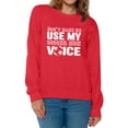 thumbnail image 1 of Awkward Styles Women's Don't Make Me Use My Soccer Mom Voice Graphic Sweatshirt Tops White Mother's Day, 1 of 4