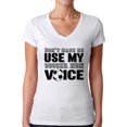 thumbnail image 1 of Awkward Styles Women's Don't Make Me Use My Soccer Mom Voice V-neck T-shirt Black Sport Moms, 1 of 4