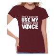 thumbnail image 1 of Awkward Styles Women's Don't Make Me Use My Tennis Mom Voice Graphic T-shirt Tops White Mothering, 1 of 4