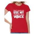 thumbnail image 1 of Awkward Styles Women's Don't Make Me Use My Tennis Mom Voice Graphic T-shirt Tops White Mothering, 1 of 4