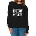 thumbnail image 1 of Awkward Styles Women's Don't Make Me Use My Volleyball Mom Voice Graphic Sweatshirt Tops White, 1 of 4