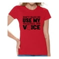 thumbnail image 1 of Awkward Styles Women's Don't Make Me Use My Volleyball Mom Voice Graphic T-shirt Tops Black Sport Moms, 1 of 4
