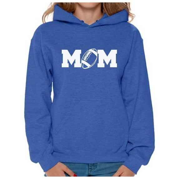 Awkward Styles Women's Football Mom Graphic Hoodie Tops White Mother's Day Gift Sports Mom