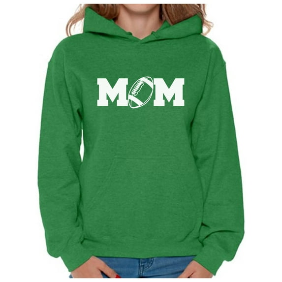 Awkward Styles Women's Football Mom Graphic Hoodie Tops White Mother's Day Gift Sports Mom