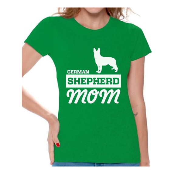 Awkward Styles Women's German Shepherd Mom Graphic T-shirt Tops Dog Lover