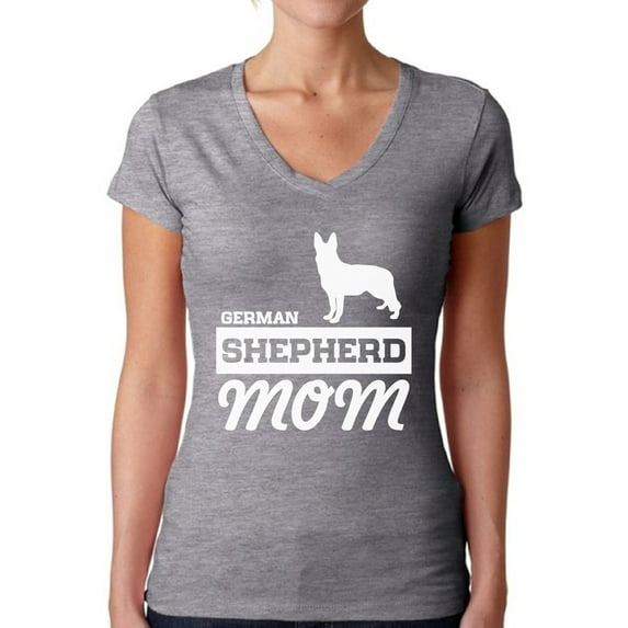 Awkward Styles Women's German Shepherd Mom V-neck T-shirt Dog Lover