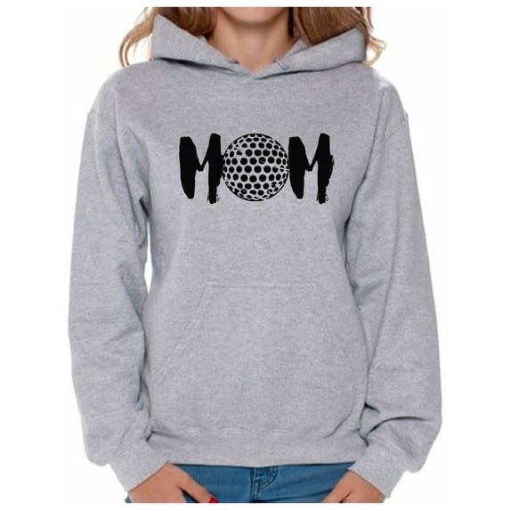 Awkward Styles Women's Golf MOM Mother's Day Graphic Hoodie Tops Black Sport Mom Gift Idea