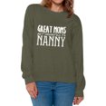 thumbnail image 1 of Awkward Styles Women's Great Moms Get Promoted To Nanny Mothering Graphic Sweatshirt Tops White Mother's Day, 1 of 4