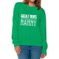 thumbnail image 1 of Awkward Styles Women's Great Moms Get Promoted To Nanny Mothering Graphic Sweatshirt Tops White Mother's Day, 1 of 4