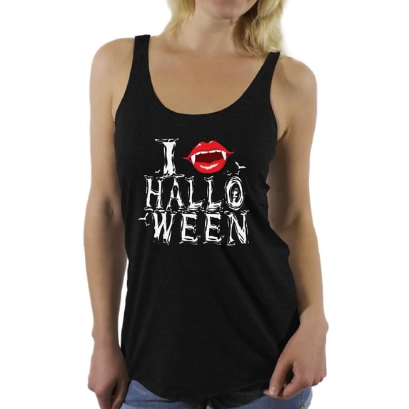 Awkward Styles Women's Halloween Graphic Racerback Tank Tops I Fangs Halloween Vampire Fangs
