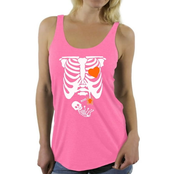Awkward Styles Women's Halloween Graphic Racerback Tank Tops Skeleton Baby