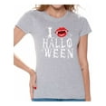thumbnail image 1 of Awkward Styles Women's Halloween Graphic T-shirt Tops I Fangs Halloween Vampire Fangs, 1 of 4