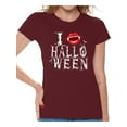 thumbnail image 1 of Awkward Styles Women's Halloween Graphic T-shirt Tops I Fangs Halloween Vampire Fangs, 1 of 4
