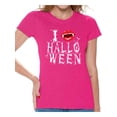 thumbnail image 1 of Awkward Styles Women's Halloween Graphic T-shirt Tops I Fangs Halloween Vampire Fangs, 1 of 4