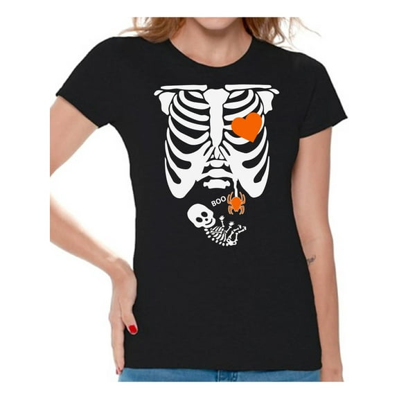 Awkward Styles Women's Halloween Graphic T-shirt Tops Skeleton Baby