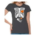 thumbnail image 1 of Awkward Styles Women's Halloween Graphic T-shirt Tops Skeleton Baby, 1 of 4