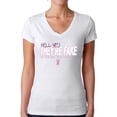 thumbnail image 1 of Awkward Styles Women's Hell Yes They're Fake V-neck T-shirt Pink Ribbon Breast Cancer Awareness, 1 of 4