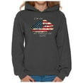 thumbnail image 1 of Awkward Styles Women's I Am An All American Girl Graphic Hoodie Tops Lips USA Flag 4th of July, 1 of 4
