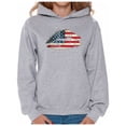 thumbnail image 1 of Awkward Styles Women's I Am An All American Girl Graphic Hoodie Tops Lips USA Flag 4th of July, 1 of 4