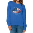 thumbnail image 1 of Awkward Styles Women's I Am An All American Girl Graphic Sweatshirt Tops Lips USA Flag 4th of July, 1 of 4