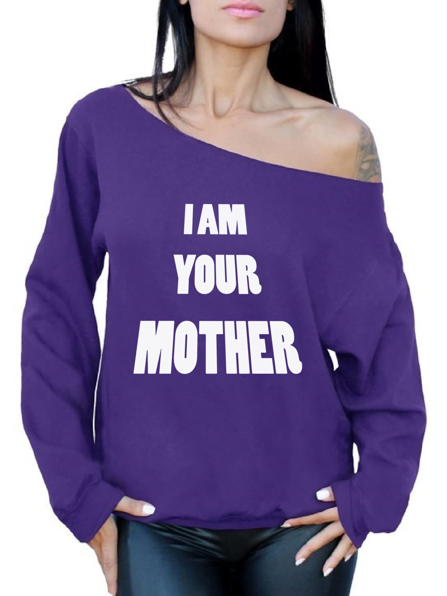 Awkward Styles Women s I Am Your Mother Graphic Off Shoulder Tops