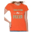 thumbnail image 1 of Awkward Styles Women's I Do It For the Pizza Graphic T-shirt Tops GYM Funny Workout Saying, 1 of 4