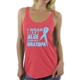 thumbnail image 1 of Awkward Styles Women's I Wear Blue for My Grandpa Graphic Racerback Tank Tops Prostate Cancer Awareness Ribbon, 1 of 4