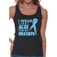 thumbnail image 1 of Awkward Styles Women's I Wear Blue for My Grandpa Graphic Tank Tops Prostate Cancer Awareness Ribbon, 1 of 4