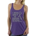 thumbnail image 1 of Awkward Styles Women's I Wear Grey for Someone Special Graphic Racerback Tank Tops Brain Cancer Awareness, 1 of 4