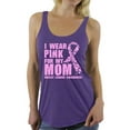 thumbnail image 1 of Awkward Styles Women's I Wear Pink for My Mom Graphic Racerback Tank Tops Breast Cancer Awareness, 1 of 4