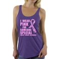 thumbnail image 1 of Awkward Styles Women's I Wear Pink for Someone Special Graphic Racerback Tank Tops Breast Cancer Awareness, 1 of 4