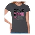 thumbnail image 1 of Awkward Styles Women's I Wear Pink for Someone Special Graphic T-shirt Tops Breast Cancer Awareness, 1 of 4