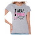 thumbnail image 1 of Awkward Styles Women's I Wear Pink for Someone Special Graphic T-shirt Tops Breast Cancer Awareness, 1 of 4