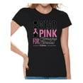 thumbnail image 1 of Awkward Styles Women's I Wear Pink for Someone Special Graphic T-shirt Tops Breast Cancer Awareness, 1 of 4